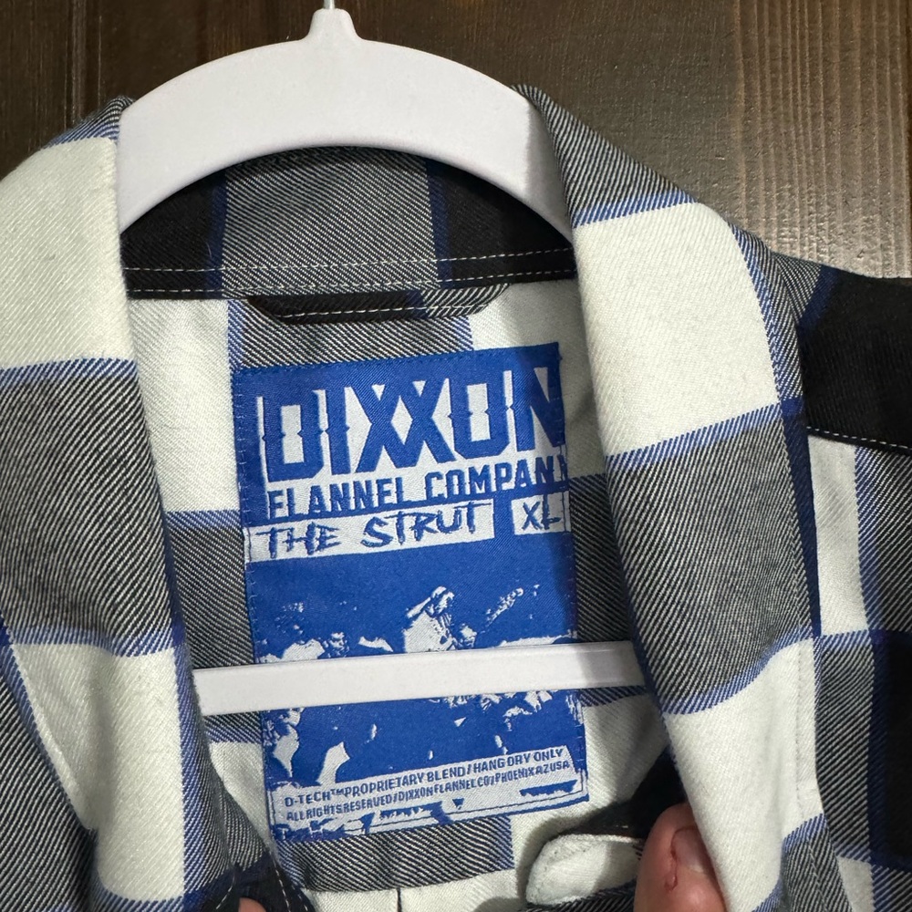 Dixxon The Strut Blue and Black Flannel Shirt - Picture 2 of 3